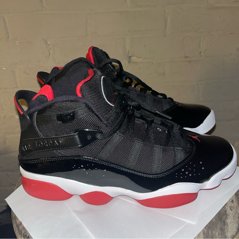 Jordan 6 Rings Black and Red